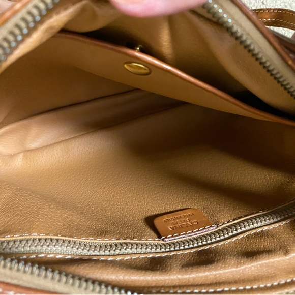 Authentic CELINE Macadam WRISTLET, cosmetics bag in light brown coated canvas. - Picture 10 of 10